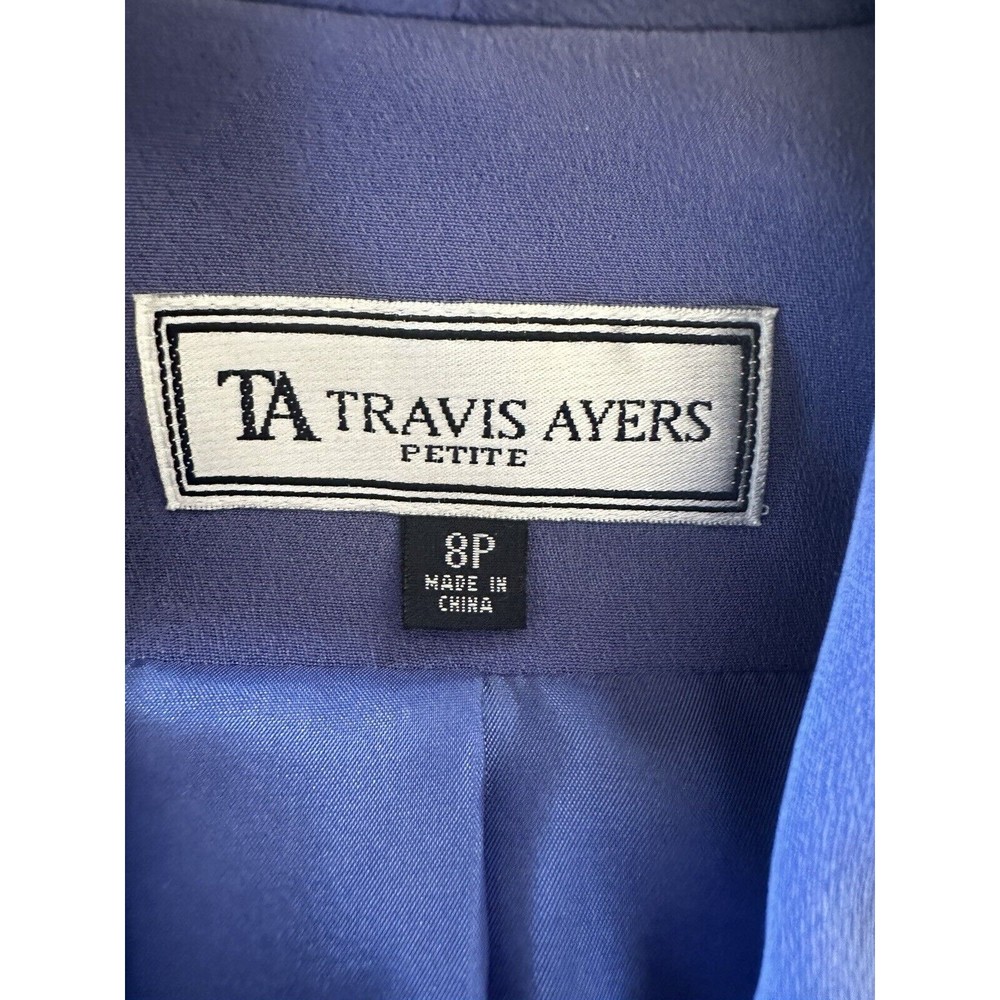 Travis Ayers Women’s Size 8P Lilac Purple 100% Silk Blazer Jacket Skirt Suit - Picture 5 of 7